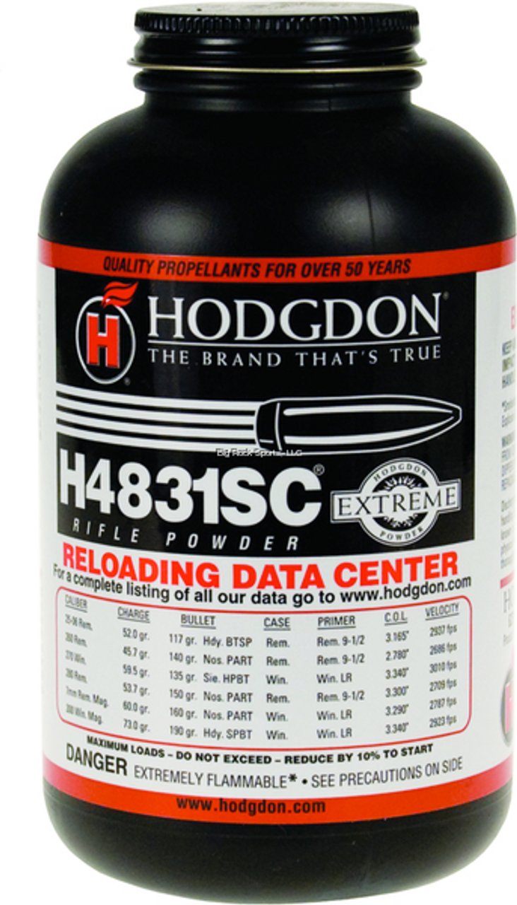Hodgdon H4831SC Short Cut Extreme Smokeless Rifle Powder, 1 Lb