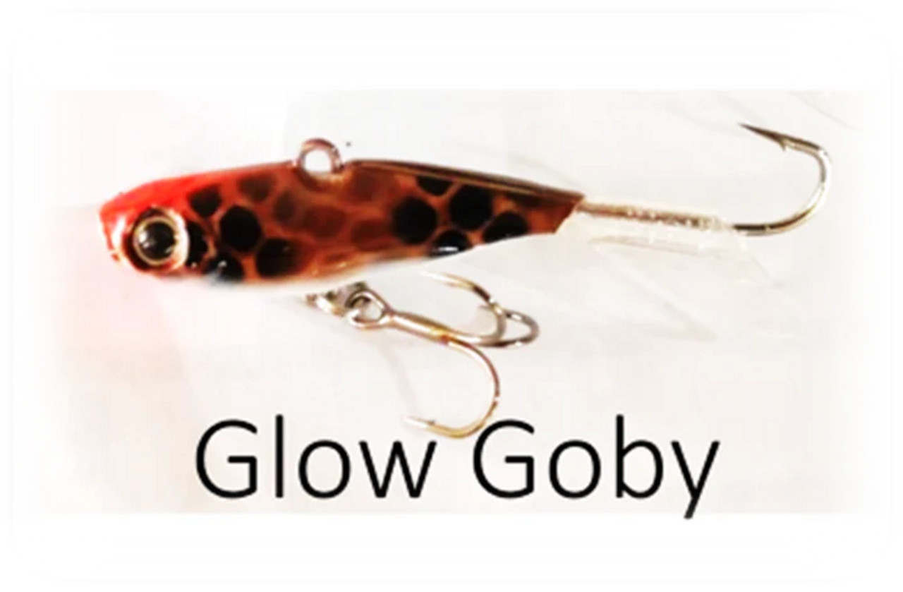 Walleye Nation Creations Rip-N-Glide, Darting Jig, Size 2.5", 5/16oz, GLOW GOBY