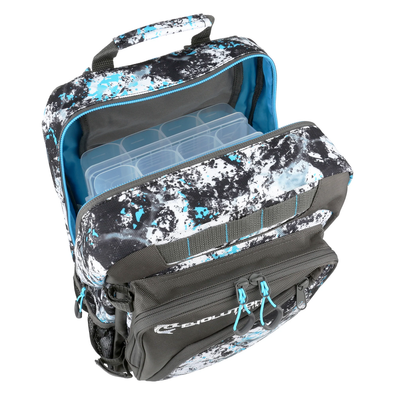 Evolution Largemouth 3700 Tackle Backpack, Quartz Blue, Includes 2 Trays