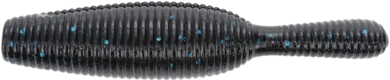 Yamamoto 3.5" Yamatanuki Heavy, Black W/ Large Blue Flake, 8 Pack