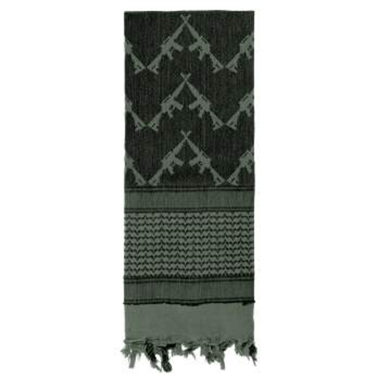 Rothco Crossed Rifles Shemagh Tactical Desert Keffiyeh Scarf, Foliage Green