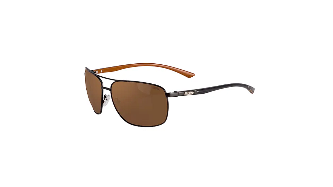 Berkley Metal Frame Sunglasses, Matte Black Frame/ Copper Lens, M/L