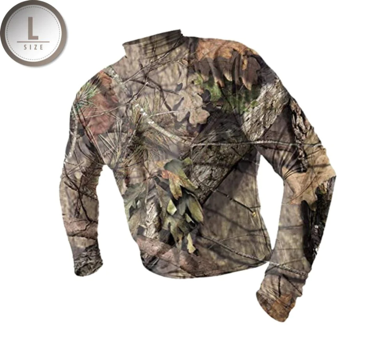 Rynoskin Long Sleeve Shirt with UV Layer & Bite Protection, Large, Mossy Oak Country