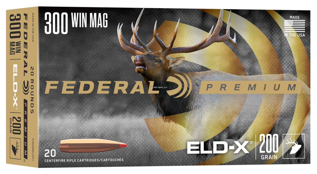 Federal Rifle Ammo 300 Win Mag, 200 GR, ELD-X, 20 Rounds