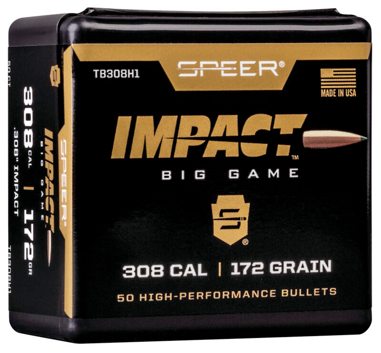 Speer 308  Win, 172 Grain, Tipped Plated Copper Bonded, Box of 50