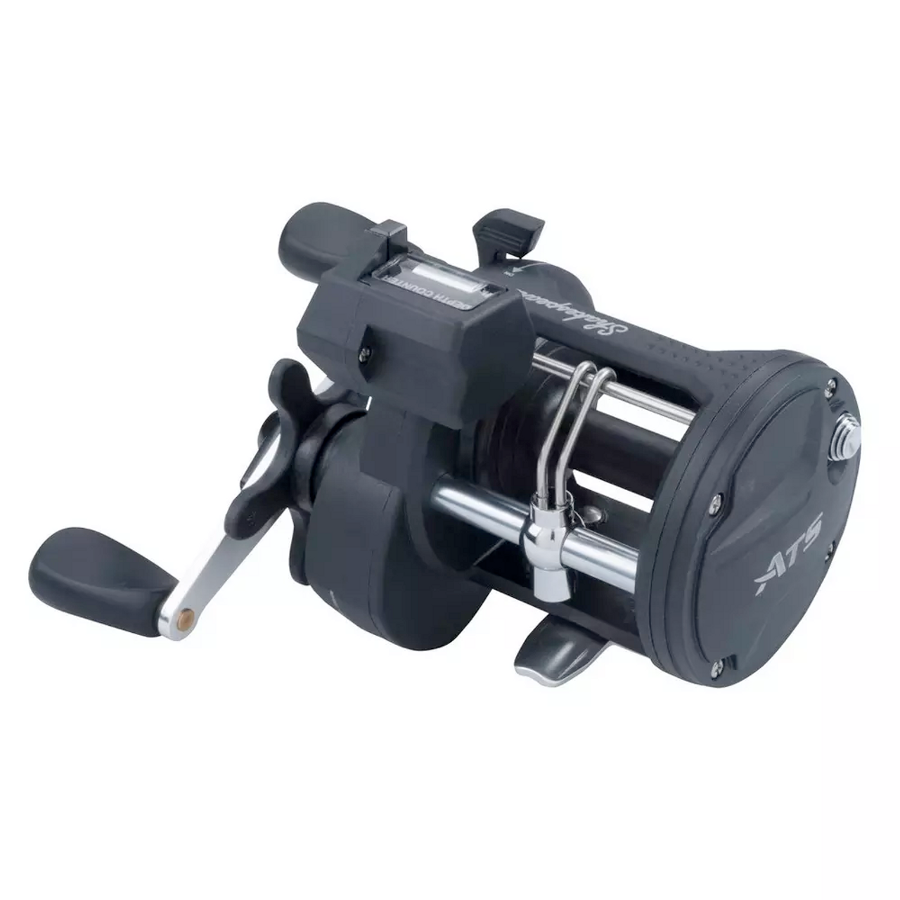 Shakespeare ATS Conventional Line Counter Reel, RH, 2BB, 5.1:1 Ratio, Reel Size: 20, Graphite Spool, Braid 30/280, 40/230, 50/195