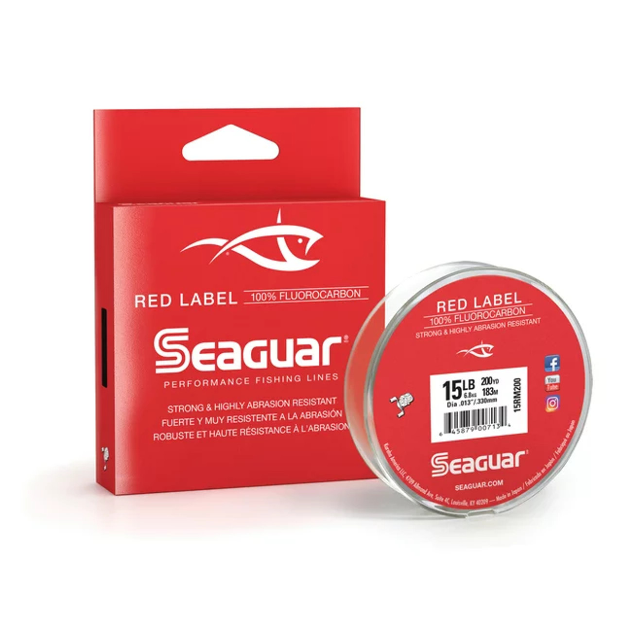 Seaguar Red Label 100% Fluorocarbon Main Line 15lb 200yd