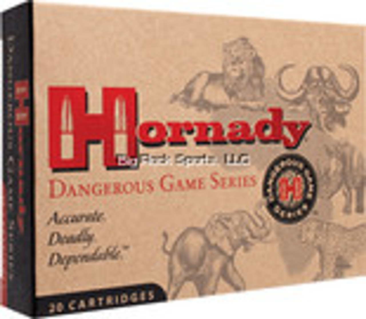 Hornady Dangerous Game Rifle Ammo 375 Ruger 300 Gr Dgx Bonded, 20 Rnds