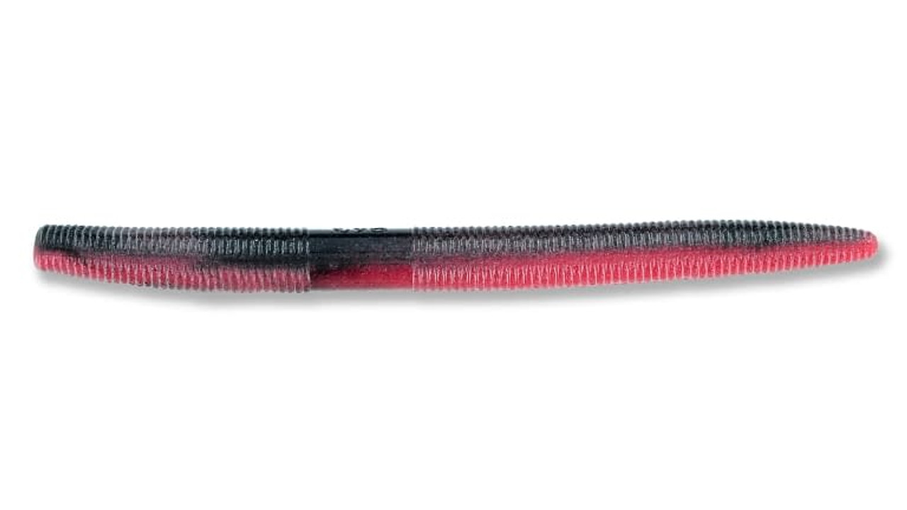 Yamamoto Senko Worm, 5", 10pk, Red Shad (Red & Black Laminate)