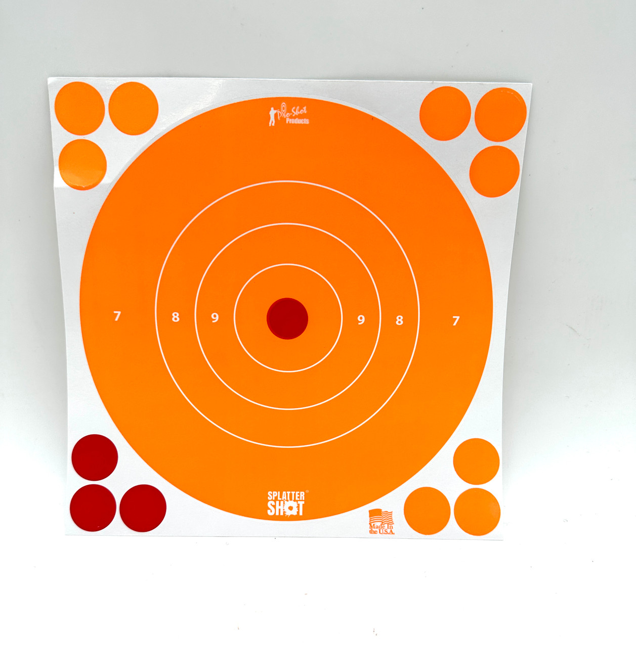 Pro-Shot Splattershot Orange Bullseye Target, 6 Pack