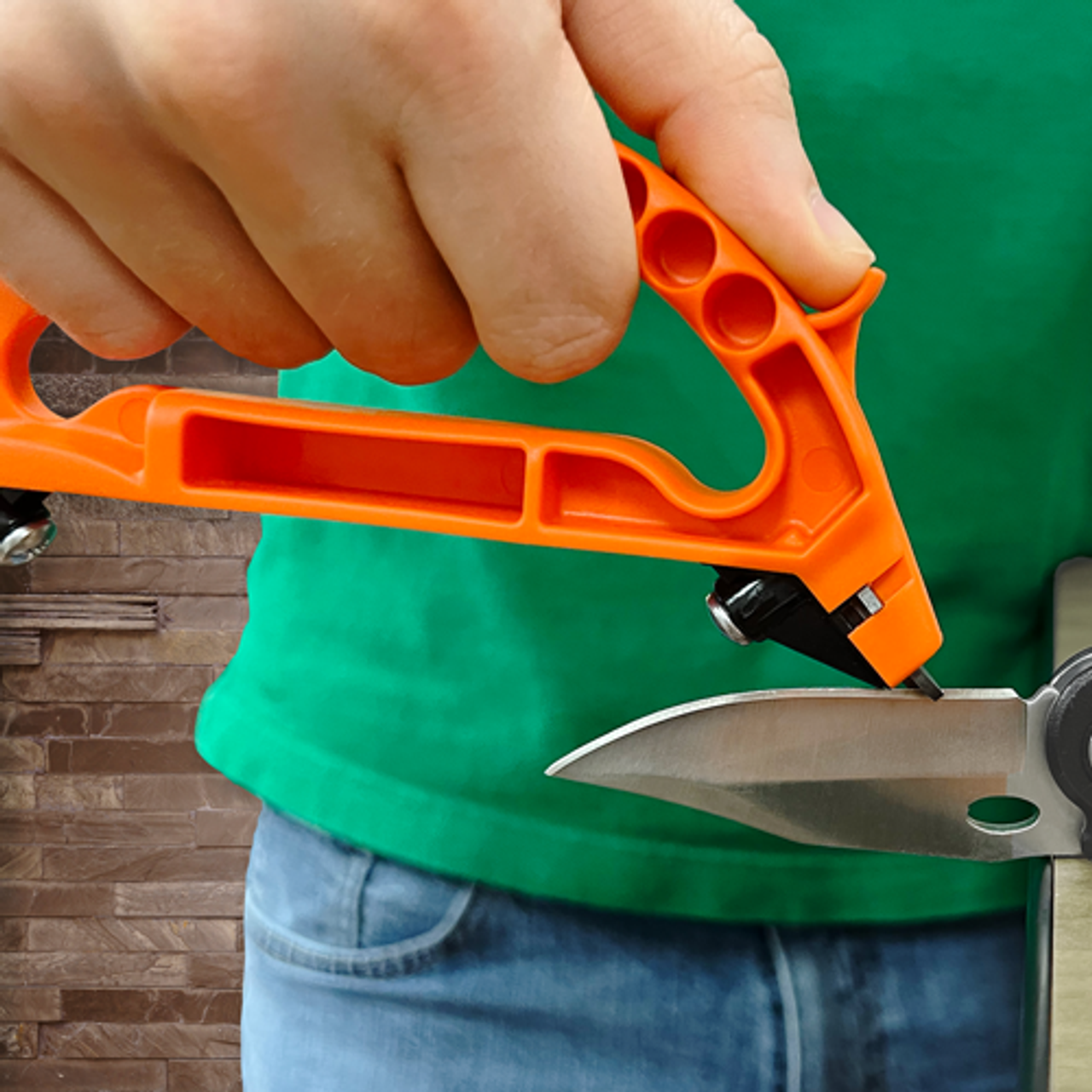 AccuSharp All In 1 Pruner, Knife, and Tool Sharpener, Orange