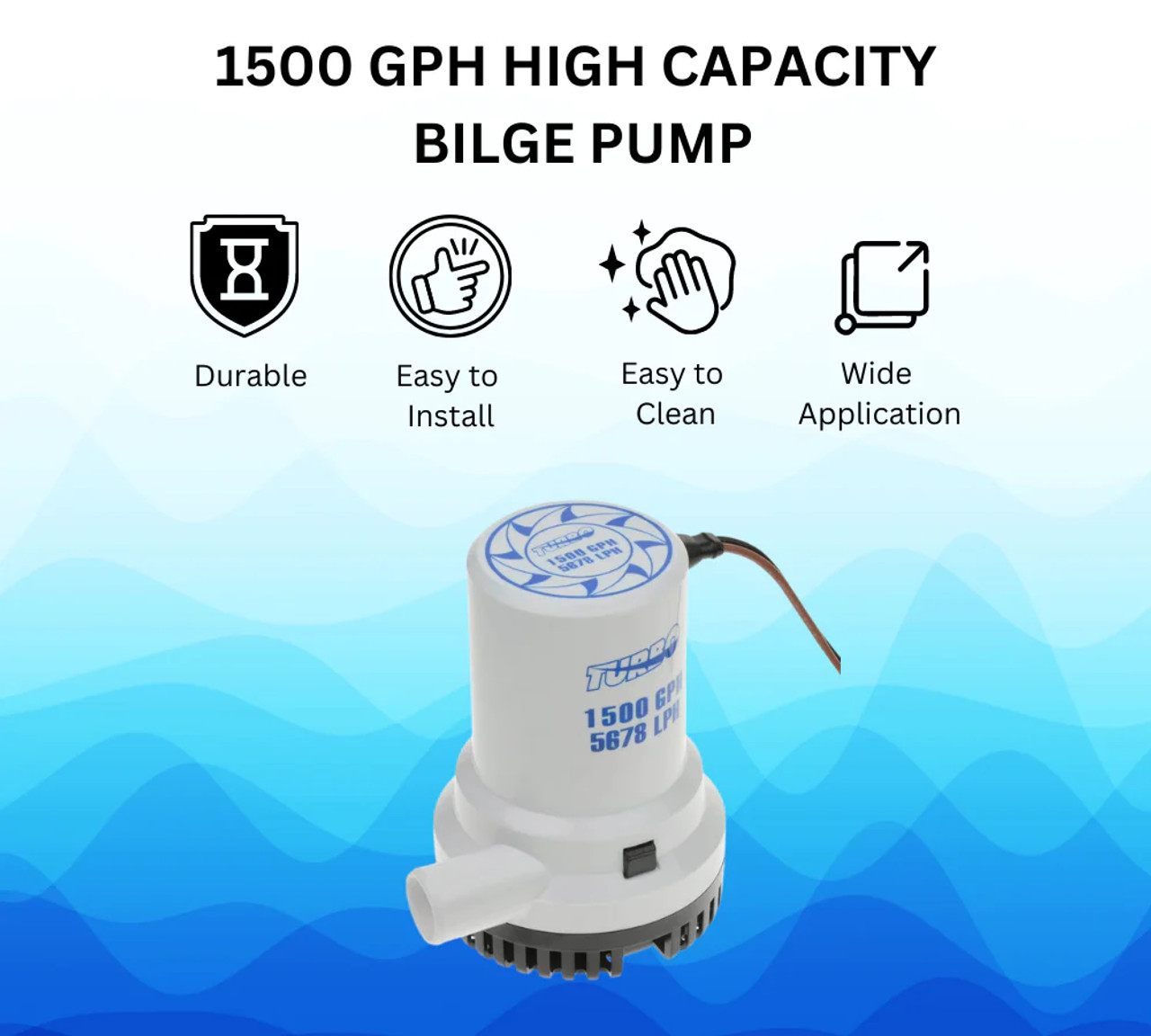 Blue Dog Marine 1500 GPH High Capacity Bilge Pump