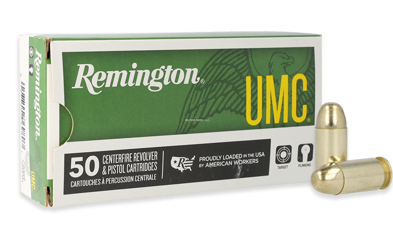 Remington UMC Pistol Ammo 45 ACP, MC, 185 Gr, 1015 fps, 50 Rounds