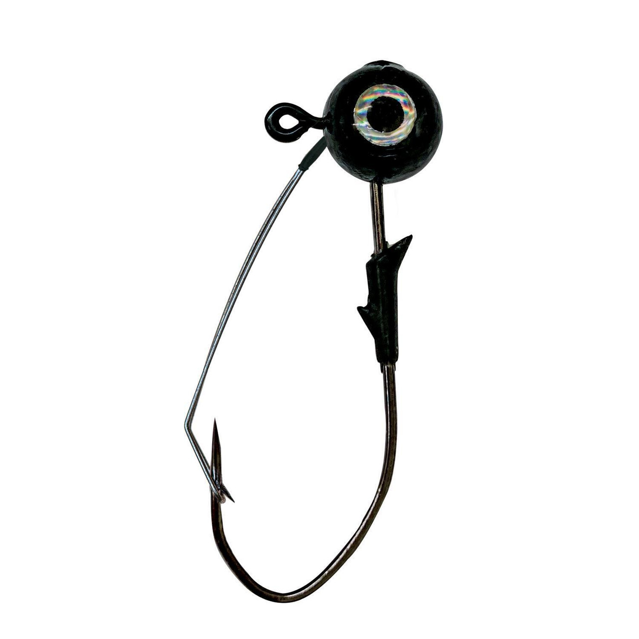 Eagle Claw Lazer Sharp Pro-V Weedless Eagle Eye Jig, 1/8 Oz, Black