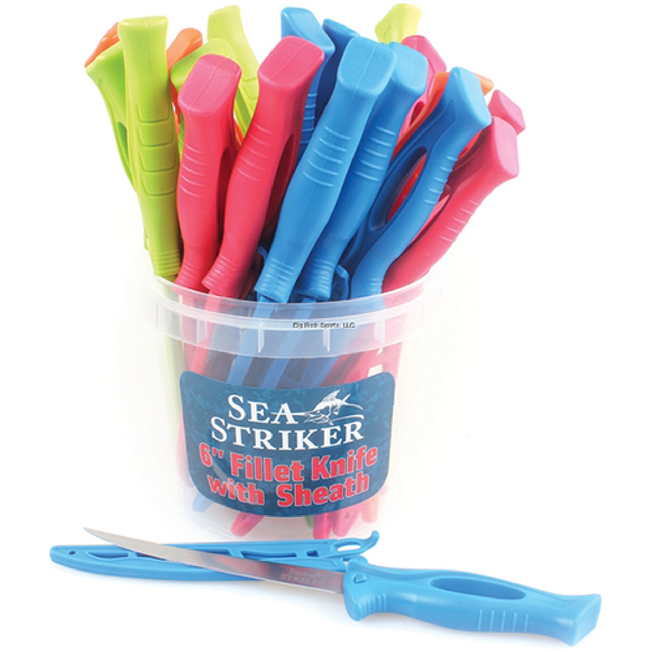 Sea Striker 6" Fillet knife w/ Sheath, Assorted Colors