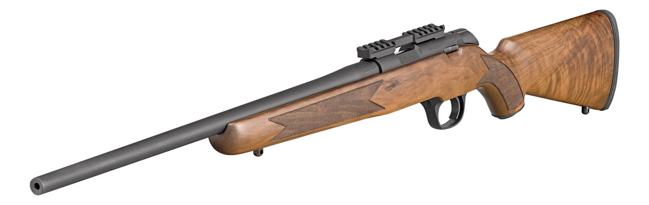 Springfield 2020 Rimfire 22 LR Bolt Action Rifle, 20" Bbl, Matte Blue, Grade AA Walnut Stock, Mount, 10+1 Rnd