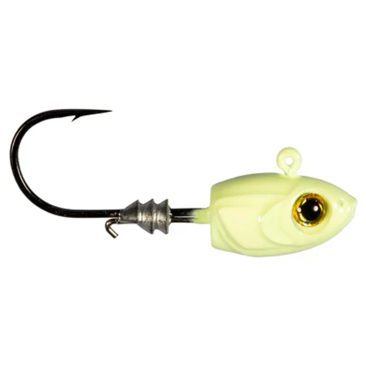 Z-Man Micro Shad HeadZ, 1/8 oz, Glow, 4 Pack