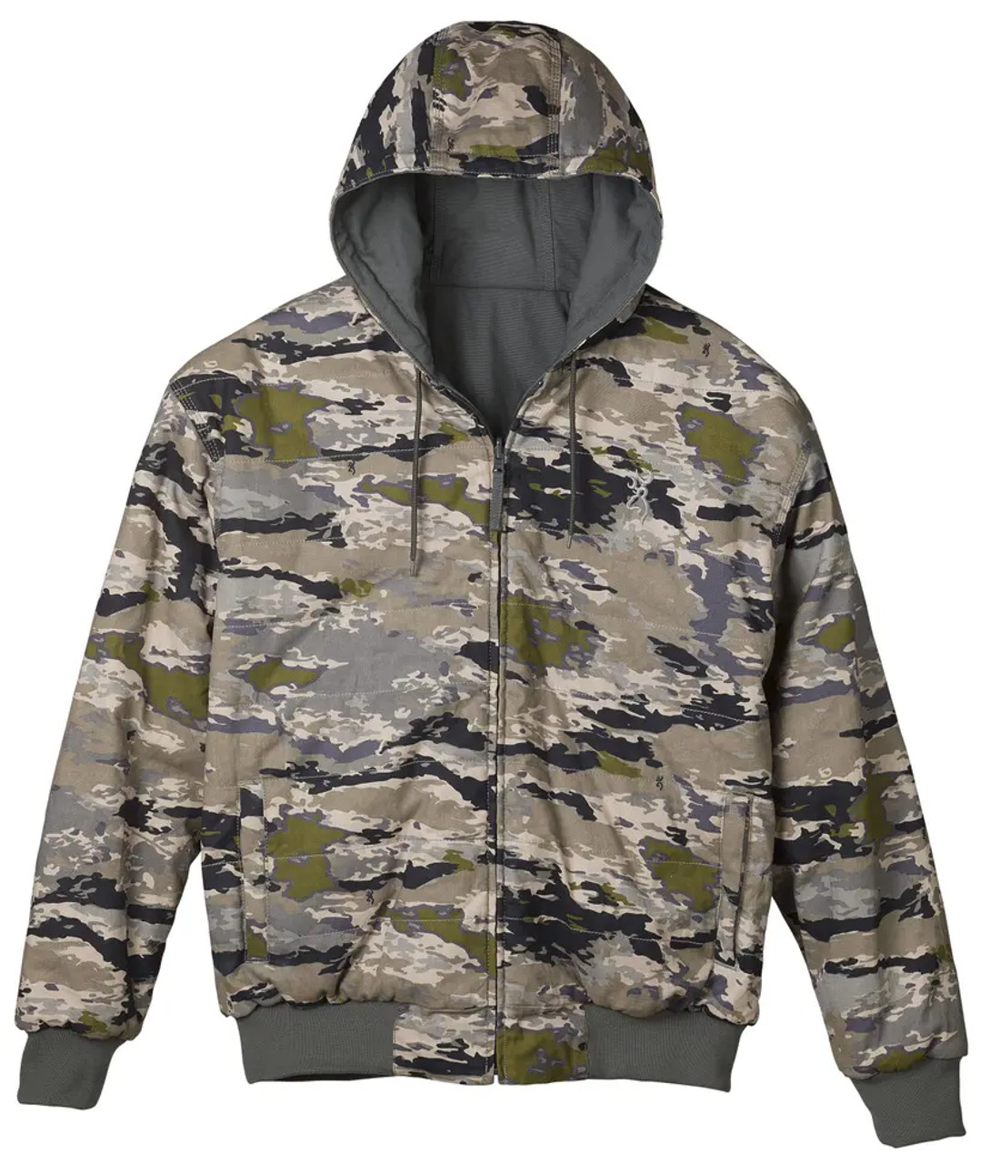 Browning Reversible Hooded Jacket, Ovix/Carbon, Extra Large