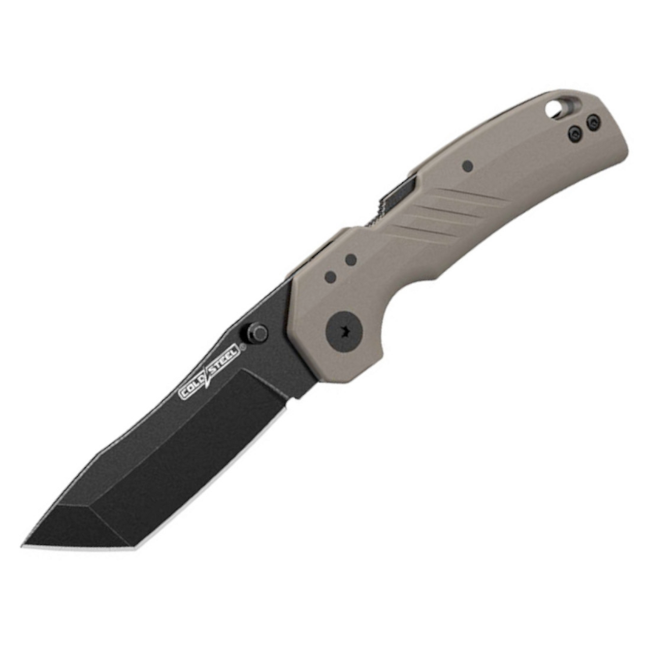 Cold Steel Engage Tanto Point Folding Knife, 3" Blade, 4116Ss Steel W/ Black Stonewash Finish, FDE GFN Handle