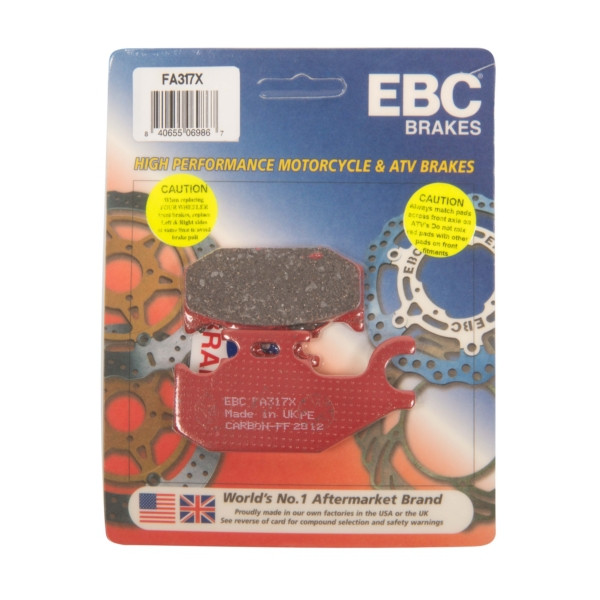 EBC  "X" Carbon Graphite Brake Pad Organic - Right, Front Right, Rear Right, Rear left, Rear Outer - 007487