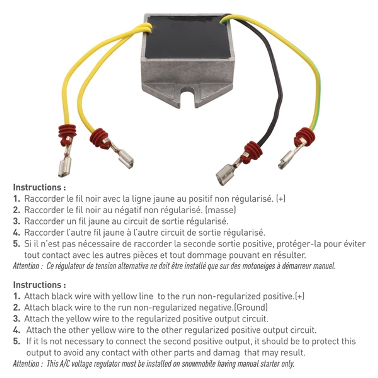 Kimpex Voltage Regulator Rectifier Fits Ski-doo - 01-154-17 - 280549