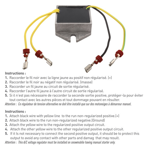 Kimpex Voltage Regulator Rectifier Fits Ski-doo - 01-154-17 - 280549