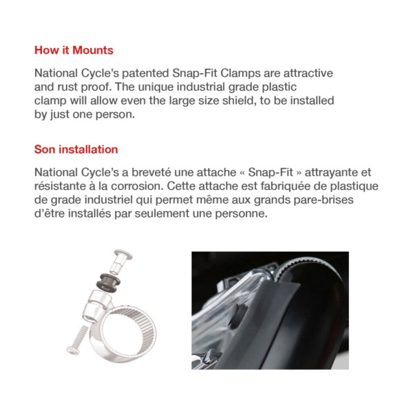 National Cycle Short Windshield Fits Polaris - 005978