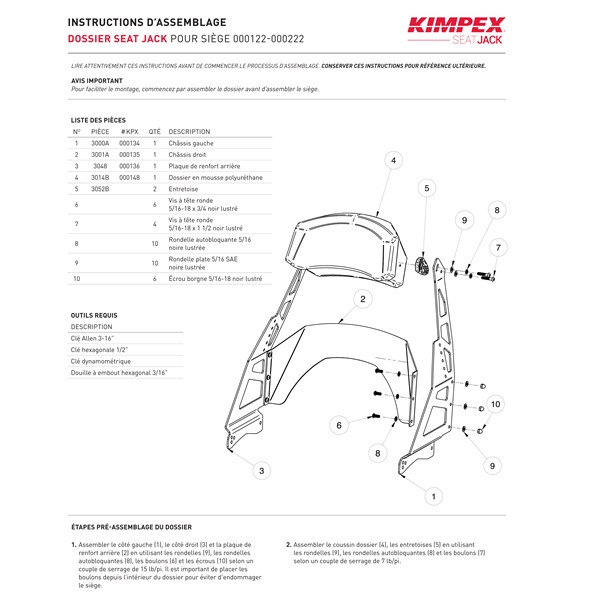 Kimpex SeatJack Passenger Seat - 000122