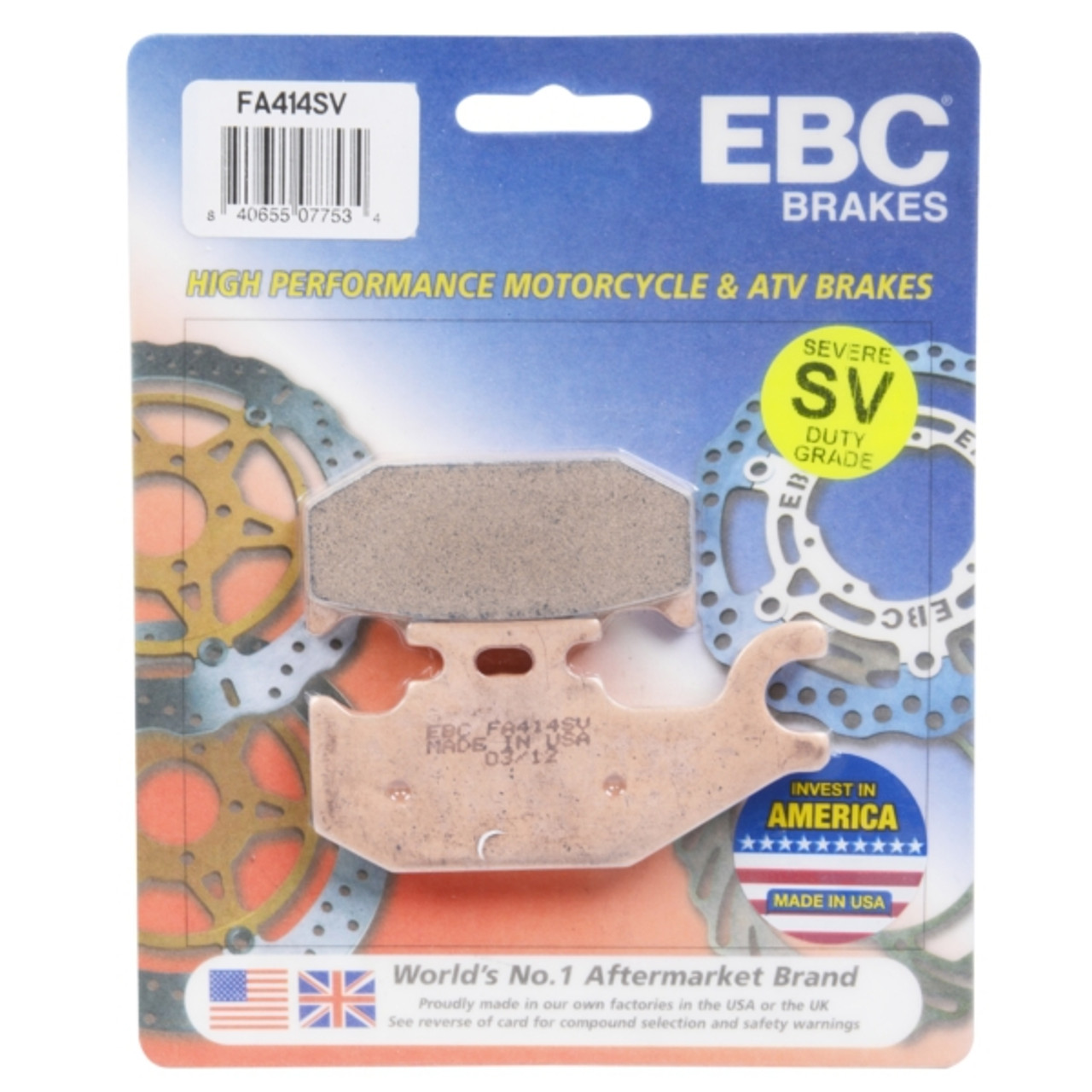 EBC  "SV" Severe Duty Brake Pad Sintered Metal Pads - Front - 008848