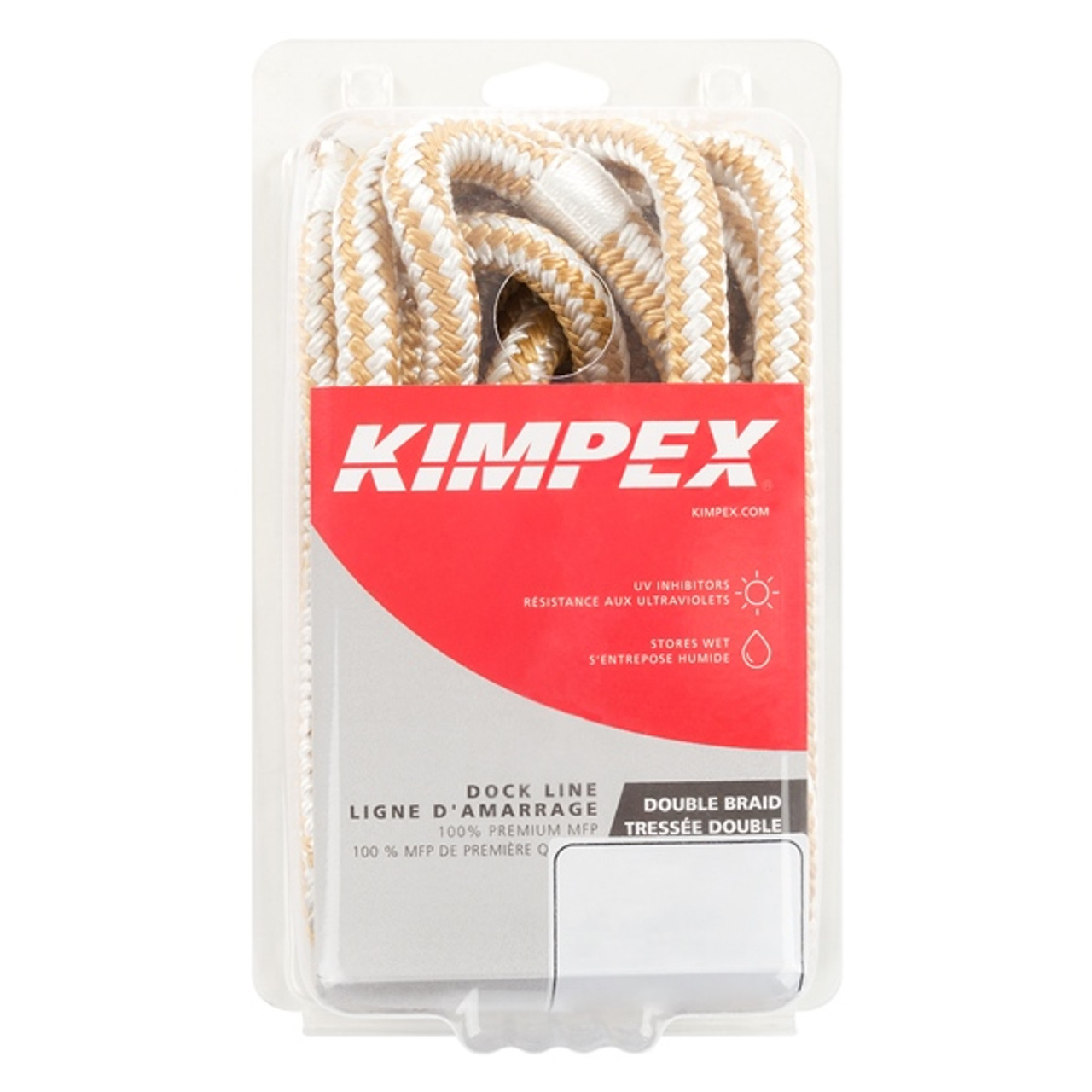 Kimpex Double Braided Dock Line 25' - 3/8" - Nylon - Double Braided - 750103
