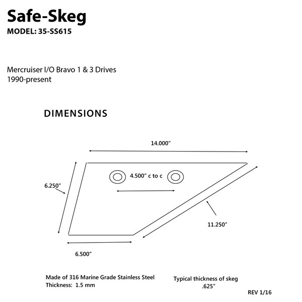 Panther Safe-Skeg Stainless steel - 709553
