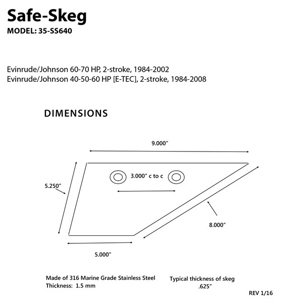 Panther Safe-Skeg Stainless steel - 709558