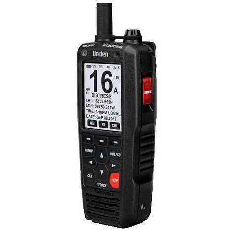 Uniden VHF Radio Floating 2-Way with GPS & DSC Black - 734625