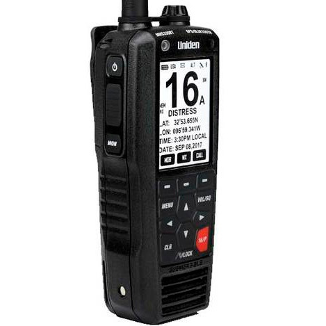 Uniden VHF Radio Floating 2-Way with GPS & DSC Black - 734625