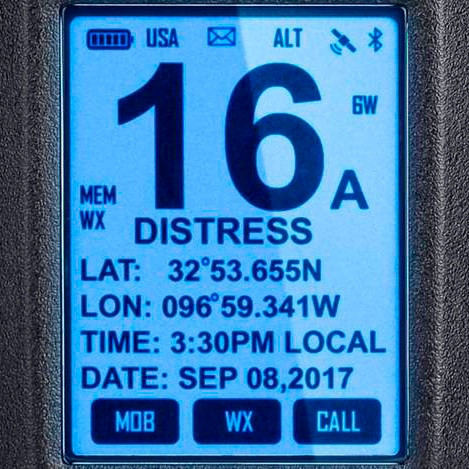 Uniden VHF Radio Floating 2-Way with GPS & DSC Black - 734625