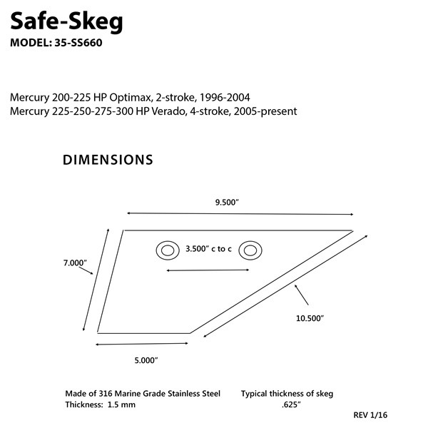 Panther Safe-Skeg Stainless steel - 709562