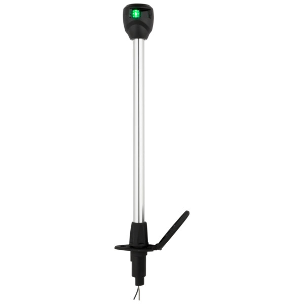 Attwood LightArmor Pole Light Bow lights, Angled bow light - Black, Silver - 763485