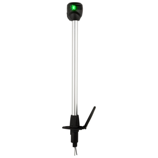Attwood 10" LightArmor Pole Light Bow lights, Straight Bow Light - Black, Silver - 763488