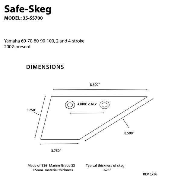 Panther Safe-Skeg Stainless steel - 709570