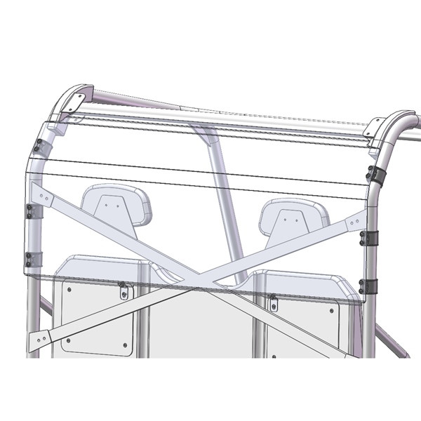 Direction 2 Rear Windshield Fits Polaris - 175743