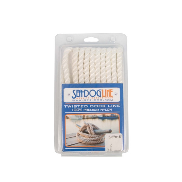 Sea Dog Twisted Nylon Dock Line 15' - 3/8" - Nylon - Twisted - 729274
