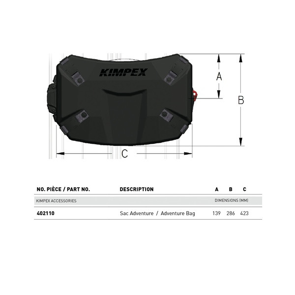 Kimpex Connect Adventure Tunnel Bag 8L to 22L - 402110