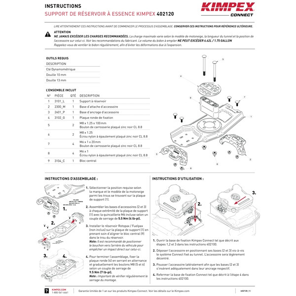 Kimpex Connect gas tank holder - 402120