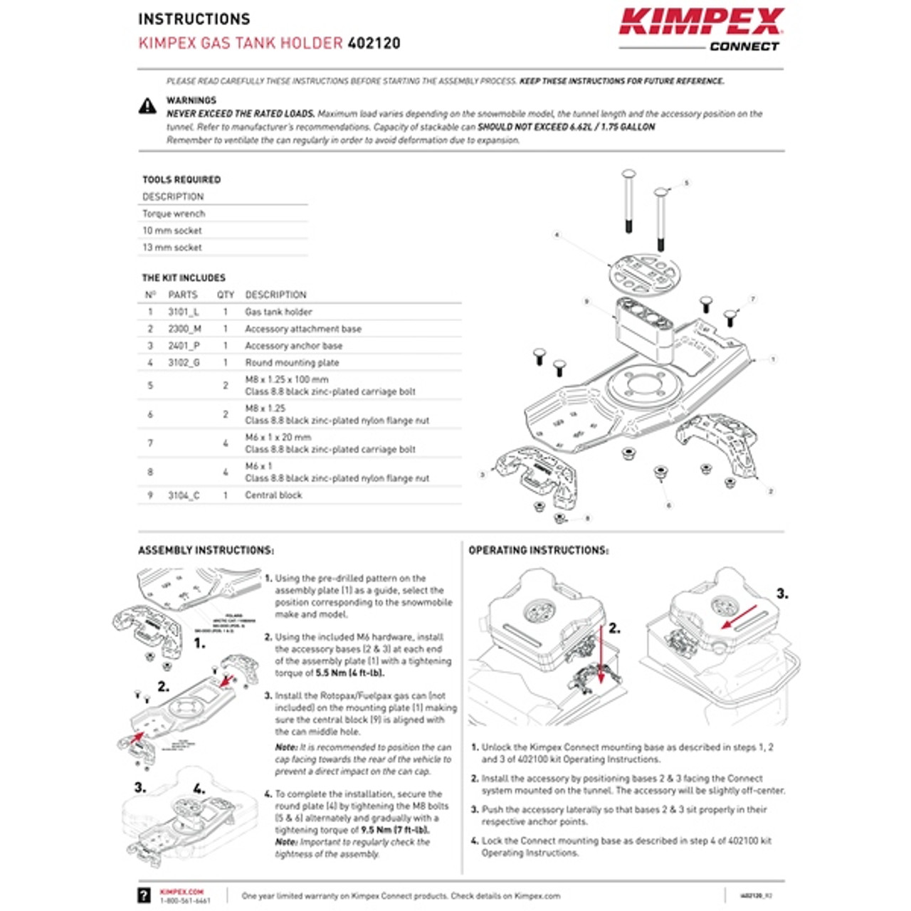 Kimpex Connect gas tank holder - 402120