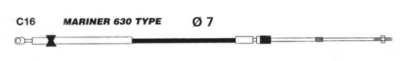 Uflex Mercury Gen I Control Cable - C16 - 718603