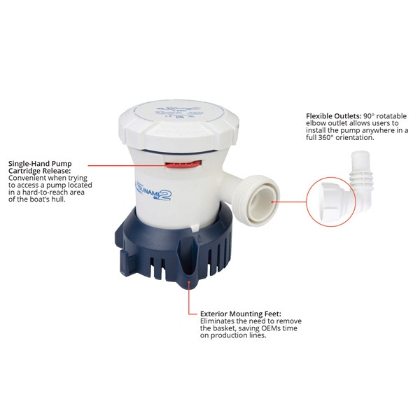 Attwood Tsunami MK2 Bilge Pump - 764092