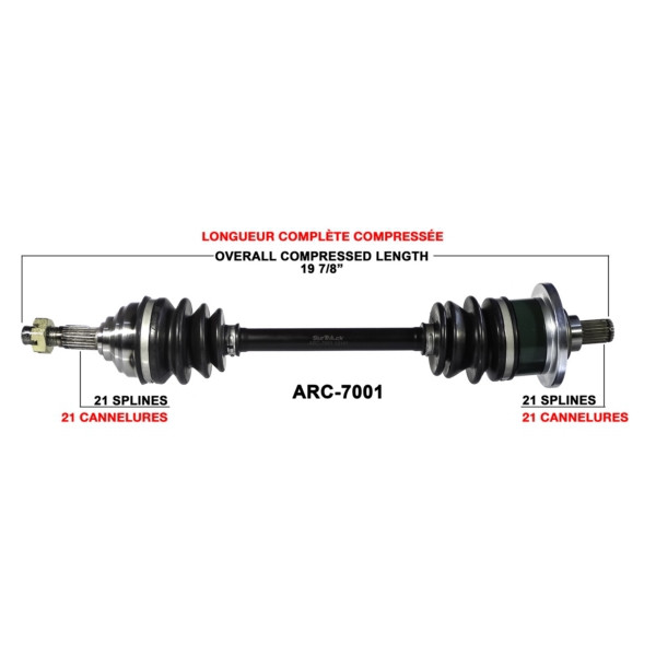 TrakMotive Complete Axle Fits Arctic cat - 216044