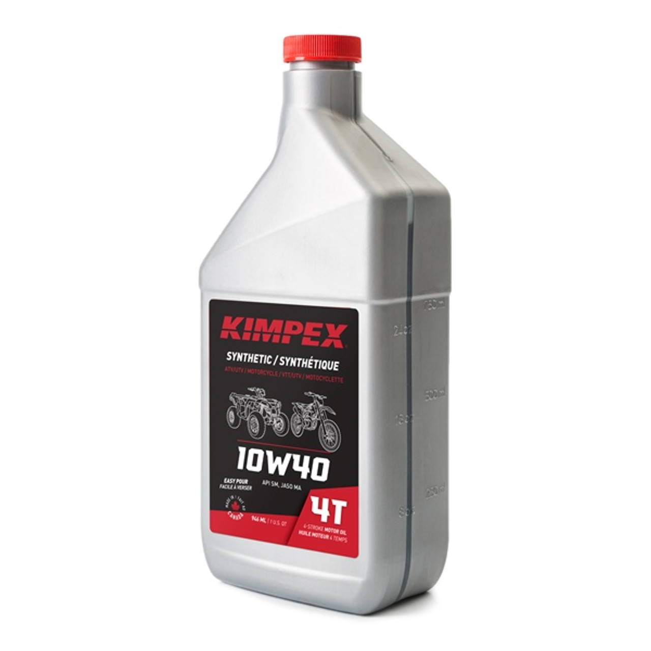 Kimpex 10W40 Moto/ATV 4-STROKES Engine Oil 10W40 - 946 ml - 260620 Kimpex 10W40 Moto/ATV 4-STROKES Engine Oil 10W40 - 946 ml - 260620