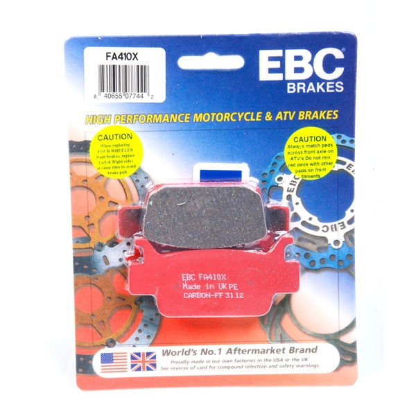 EBC  "X" Carbon Graphite Brake Pad Organic - Front Right, Front left, Rear left, Rear Outer - 077677