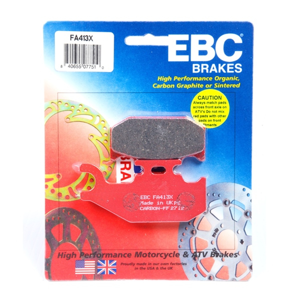 EBC  "X" Carbon Graphite Brake Pad Carbon graphite - Front - 077679